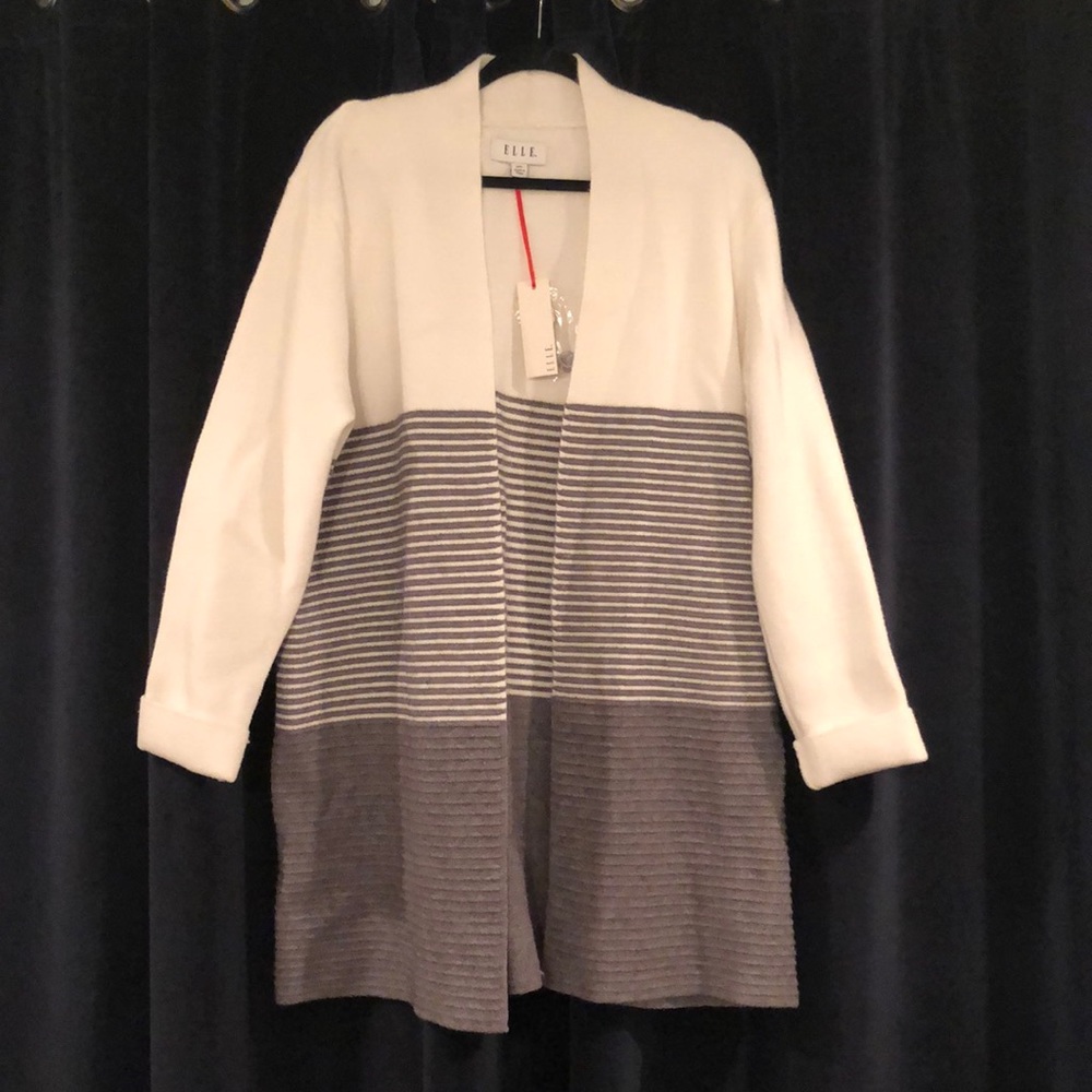 NWT ELLE Heavy Knit Sweater Coat Cardigan XXL